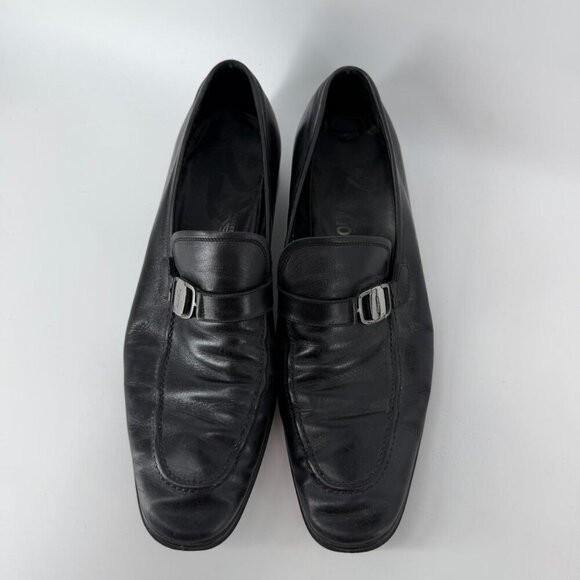 Salvatore Ferragamo Men Size 11 Black Leather Horsebit Loafer Dress Shoes main image 6
